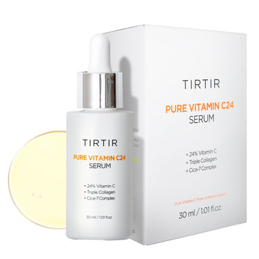 TIRTIR Vitamin C 24% Serum for Face | Dark Spot Corrector for Sensitive Skin | Anti Aging Collagen Serum | Even Tone & Wrinkle Care | Korean Skincare | 1.01 fl oz